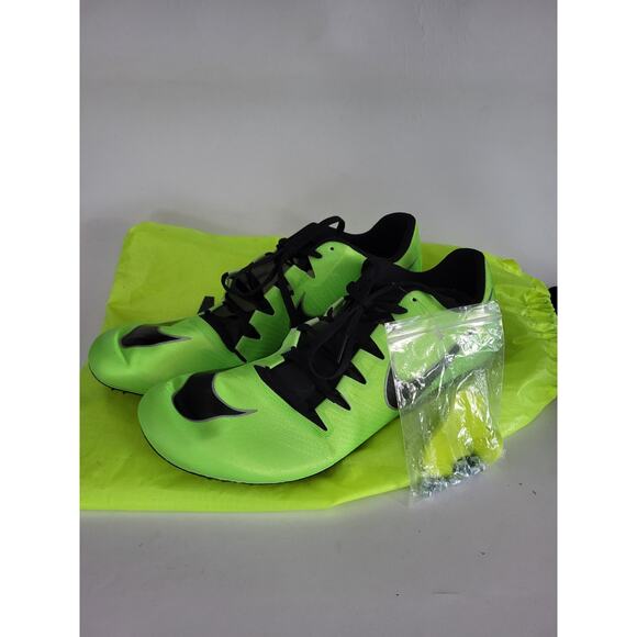 Nike Zoom Ja Fly Mens Size 12.5 Neon Green Track Running Shoes 865633-301 - Picture 1 of 10